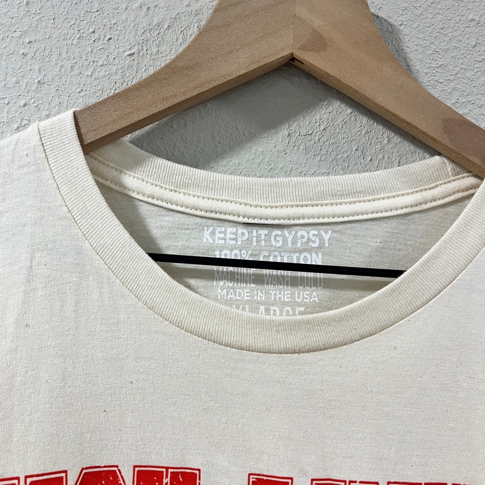 Festive Cream Santa Graphic Women's Tee - Picture 2 of 4